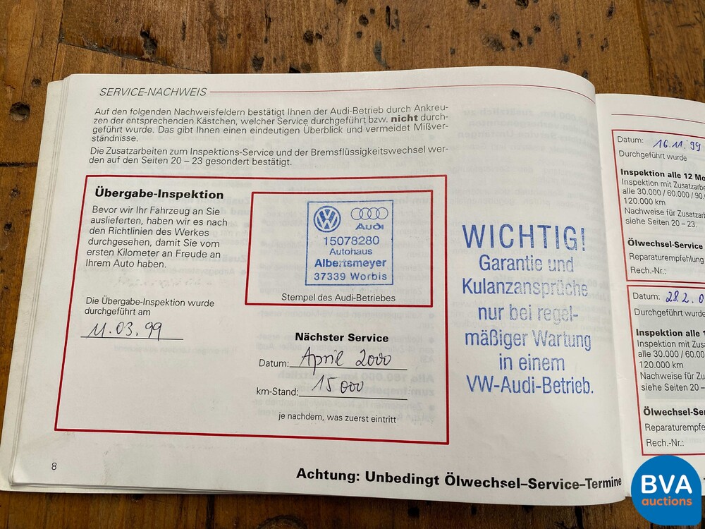 Audi S4 Avant 2.7 V6 quattro A4 Advance 1999 265PK, 79-FT-NX