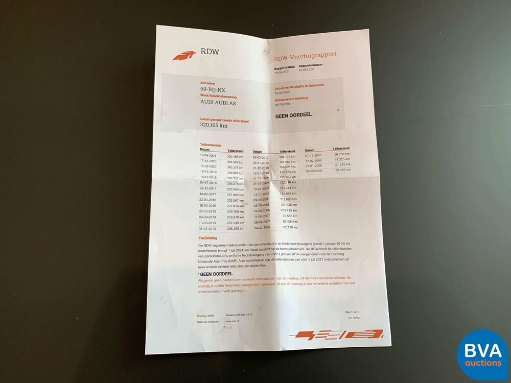 Audi A8 Lang 6.0 W12 Quattro Pro Linie 450 PS 2004, 69-RD-NX.