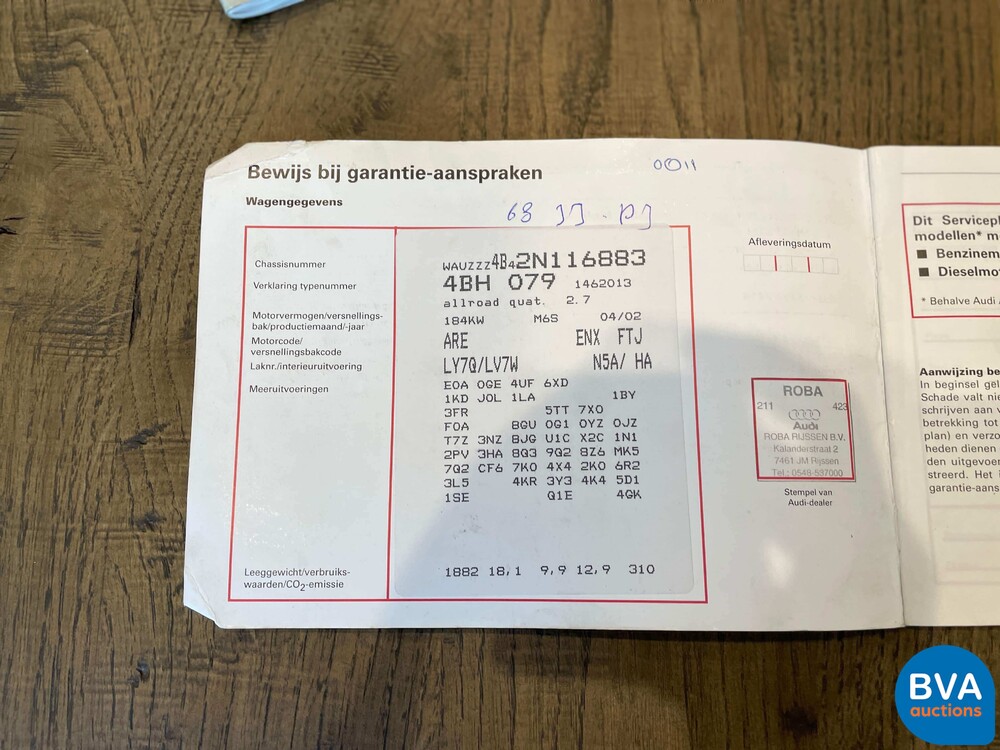 Audi Allroad Quattro 2.7 V6 Low Range Exclusive 250PS 2002, -Org NL- 68-JJ-PJ.