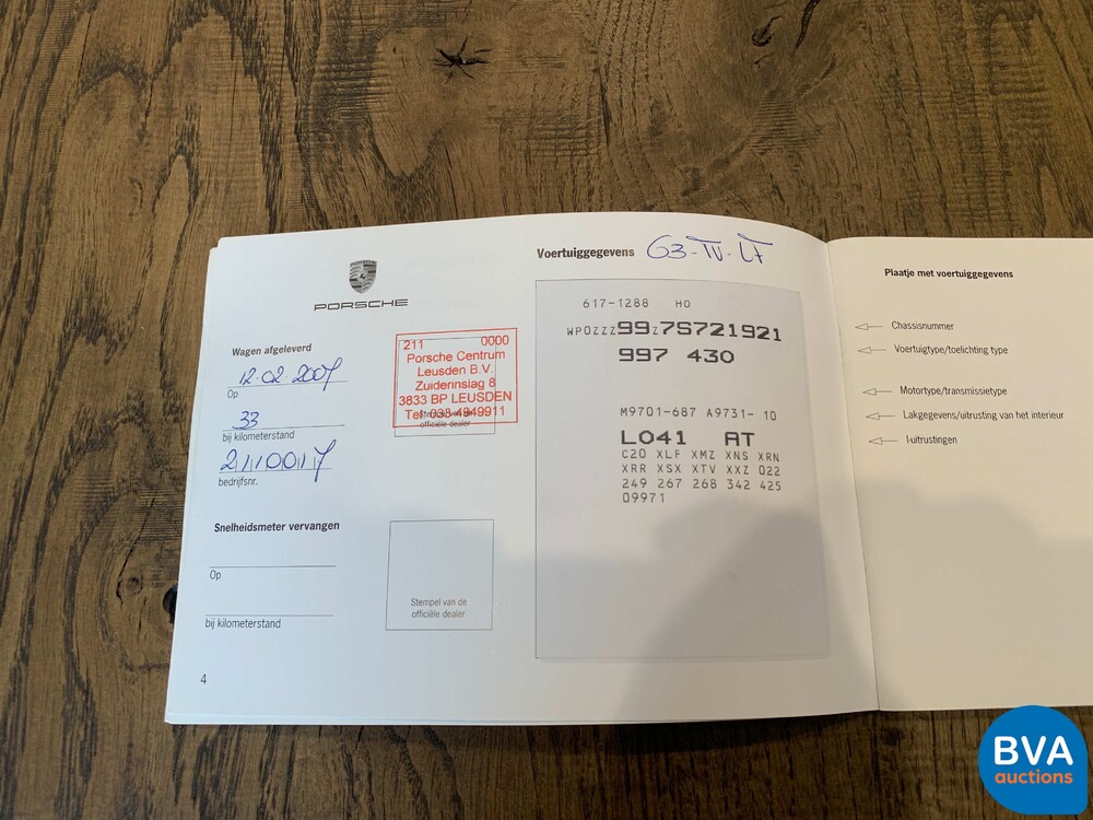 Porsche 9113.8 Carrera 4S 355 PS 2007 -Org. NL-, 63-TV-LF.