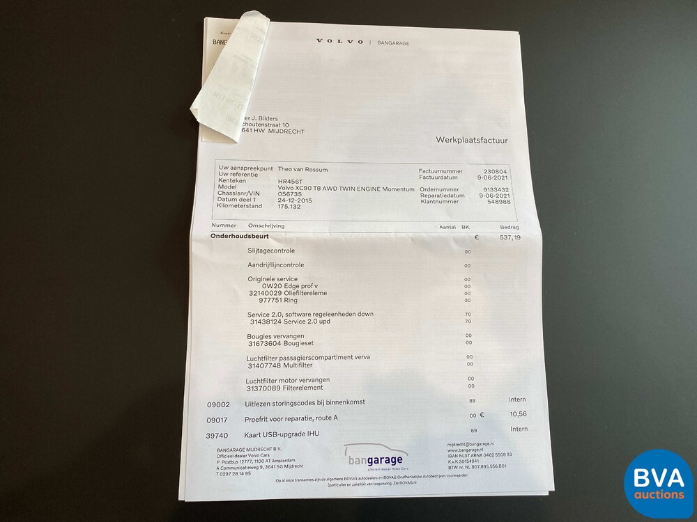 Volvo XC90 2.0 T8 Twin Engine Plug-In Hybrid AWD Beschriftung 7-Personen 407pk 2015, HR-456-T.