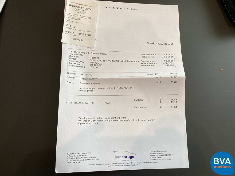 Volvo XC90 2.0 T8 Twin Engine Plug-In Hybrid AWD Beschriftung 7-Personen 407pk 2015, HR-456-T.