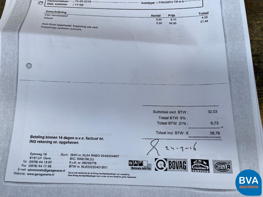 Triumph TR4A2.1A TR4 Cabrio -Org.NL-1966, 49-21-BX.
