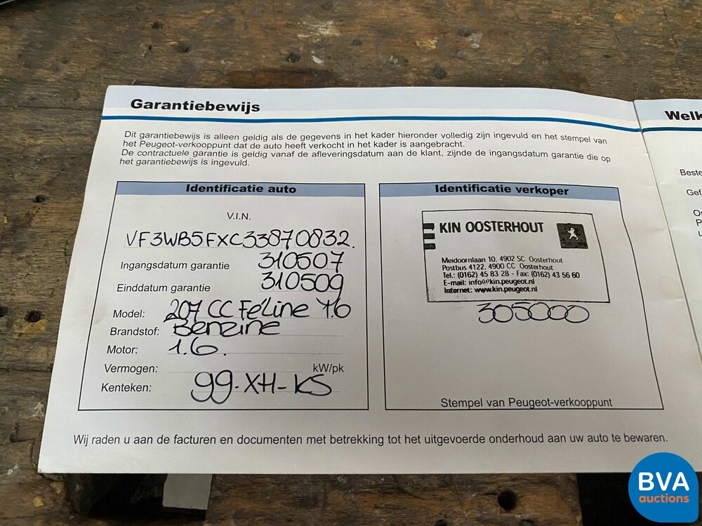 Peugeot 207 CC1.6 T Féline 150pk 2007 -Original NL-, 99-XH-KS.