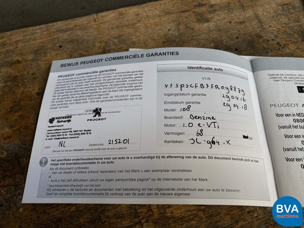 Peugeot 108 1.0 e-VTi Active 69PS 2016 -Org. NL-JL-964-X.