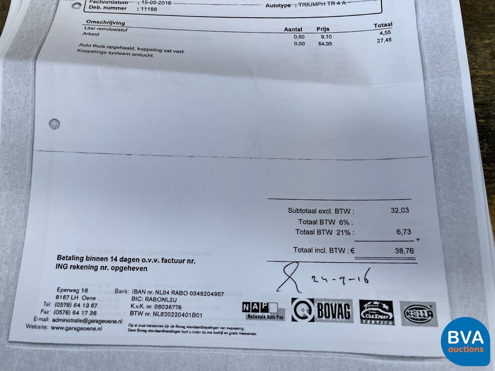 Triumph TR4A2.1A TR4 Convertible -Org.NL-1966, 49-21-BX.