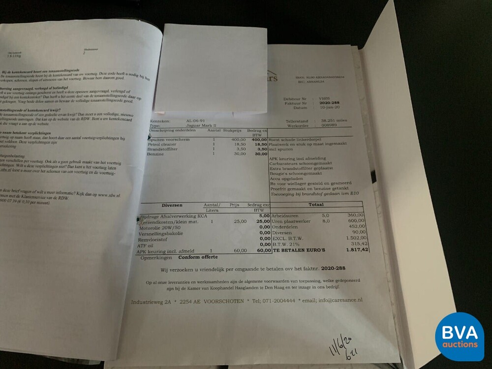 Jaguar Mark II 3.8 173hp MK2 1961, AL-06-91.