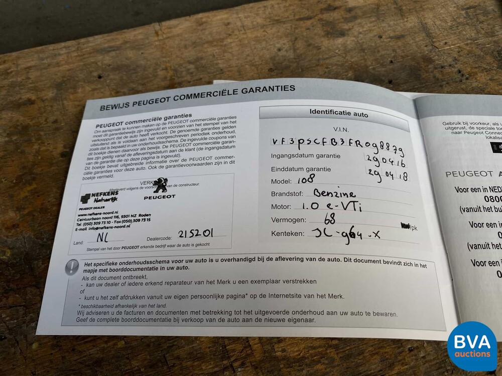 Peugeot 108 1.0 e-VTi Active 69PS 2016 -Org. NL-JL-964-X.