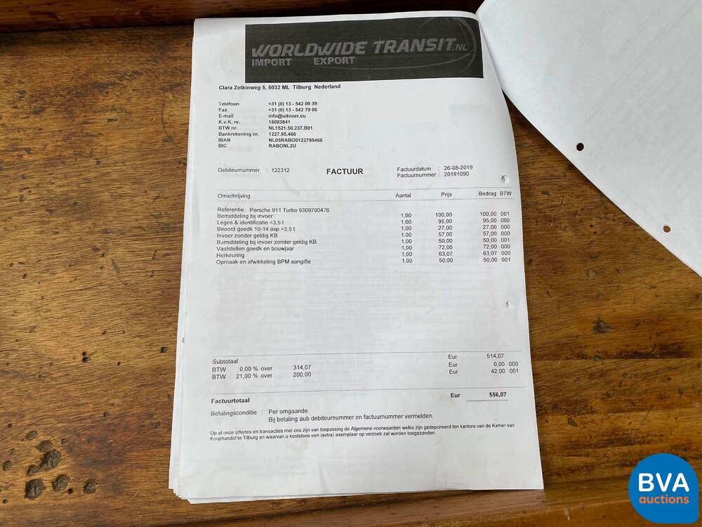 Porsche 9113.3 Turbo Coupe 930 301PK, G-065-BZ.