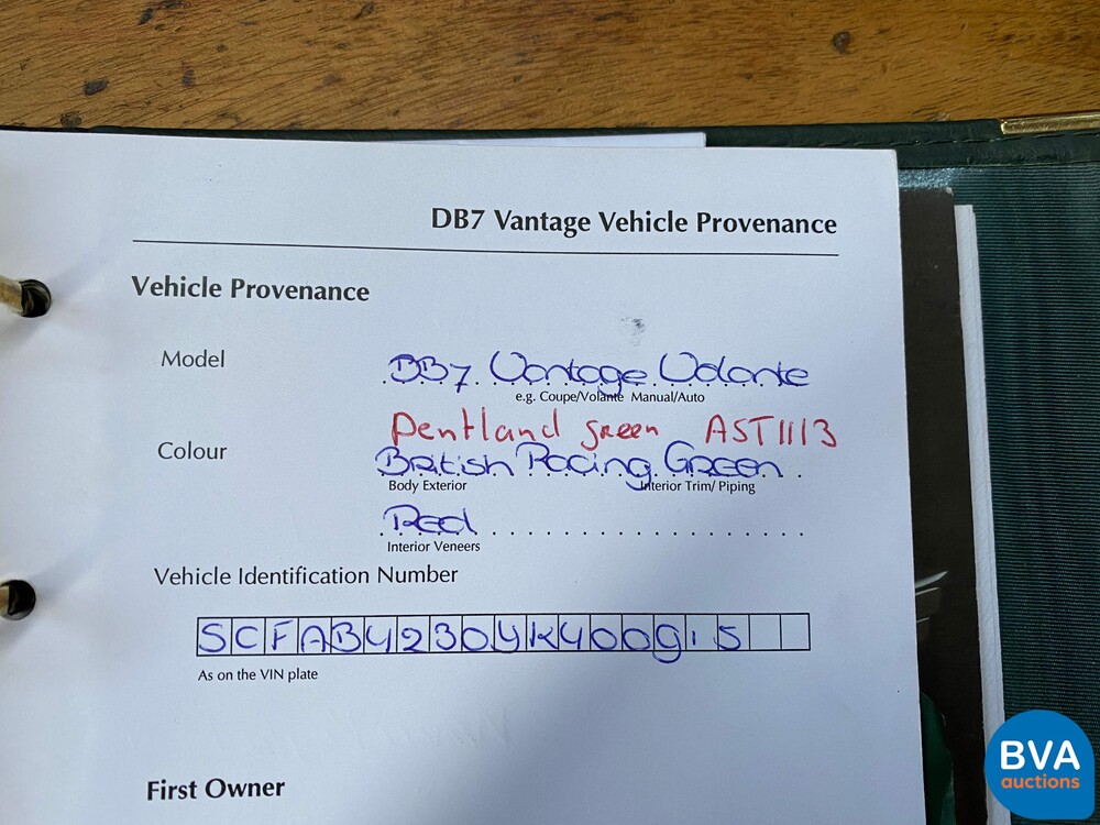 Aston Martin DB7 Volante Vantage 5.9 V12 416pk 2001 -Org NL-, 15-GS-FD.