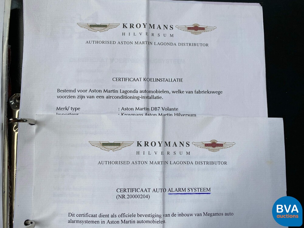 Aston Martin DB7 Volante Vantage 5.9 V12 416pk 2001 -Org NL-, 15-GS-FD.