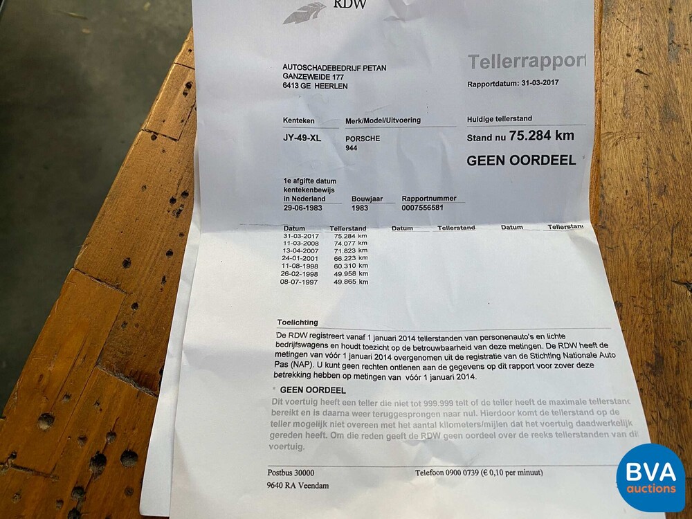 Porsche 944 2.5 Coupé 160pk 1983, JY-49-XL