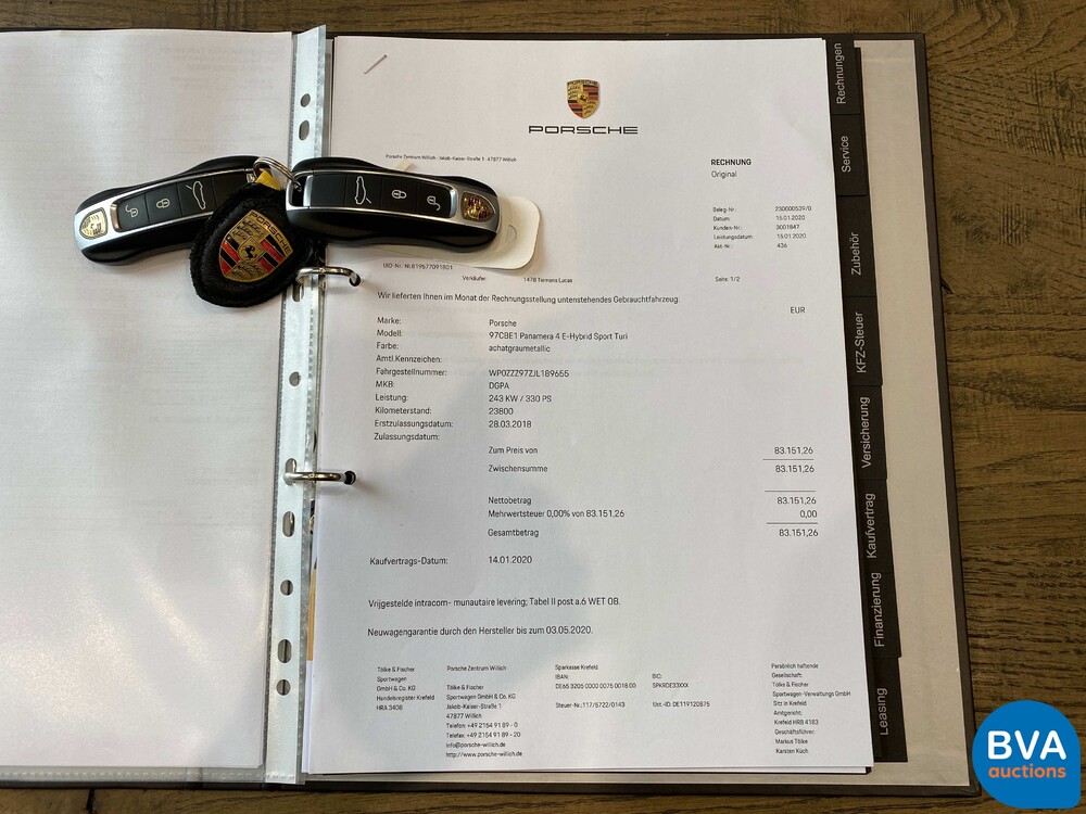 Porsche Panamera Sport Turismo 2.9 4 E-Hybrid 462 PS 2018 Sport Chrono Plug-In-Hybrid, H-318-HT.