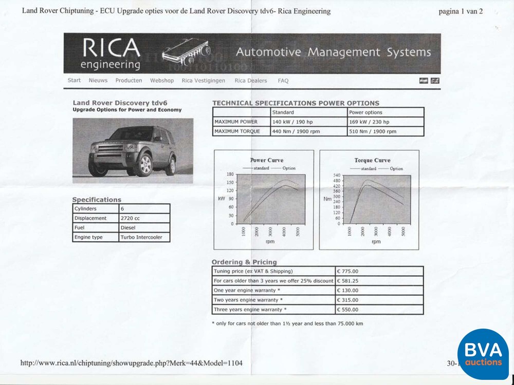 Land Rover Discovery 2.7 TdV6 S 190PS 2008 -Org NL-, 61-ZG-DZ.