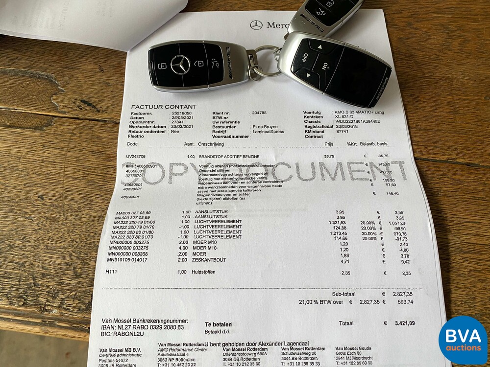 Mercedes-Benz S63 AMG Long 612pk 4Matic+ Premium Plus S-class 2018, XL-831-D.