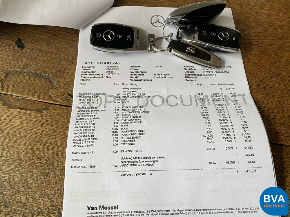 Mercedes-Benz S63 AMG Long 612pk 4Matic+ Premium Plus S-class 2018, XL-831-D.