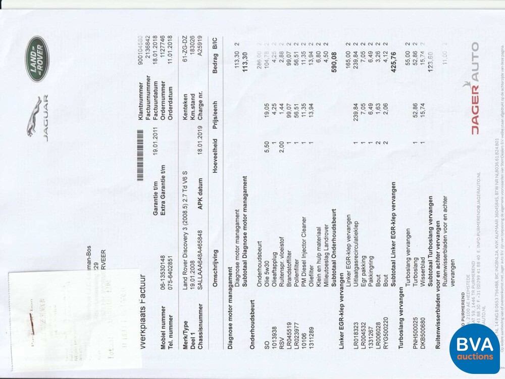 Land Rover Discovery 2.7 TdV6 S 190pk 2008 -Org NL-, 61-ZG-DZ