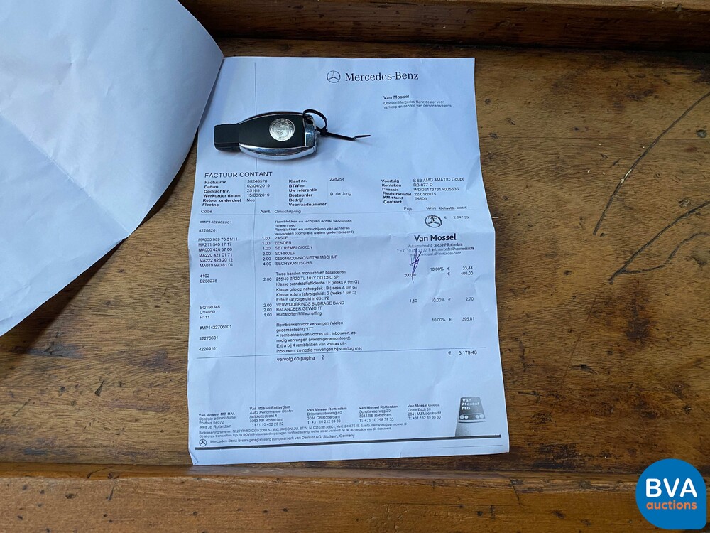 Mercedes-Benz S63 AMG Coupé 4Matic S-klasse 585pk 2015, RB-077-D