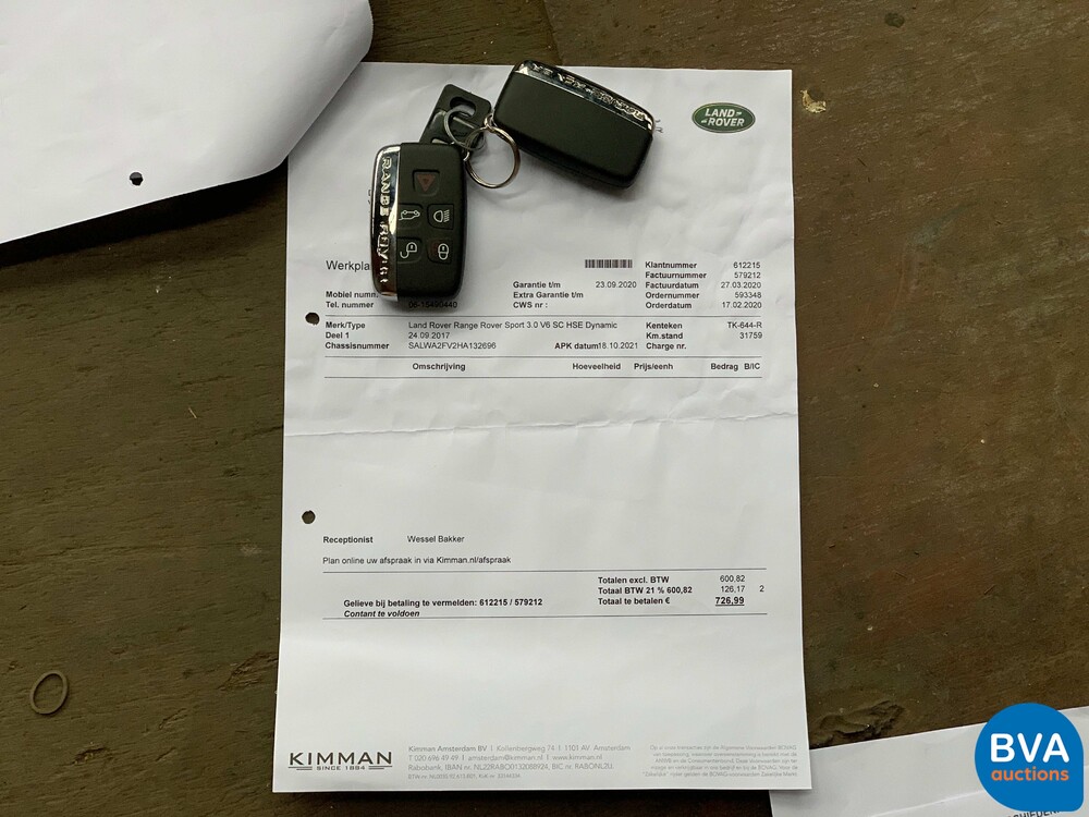 Land Rover Range Rover Sport 3.0 V6 Supercharged HSE 381pk 2017, TK-644-R