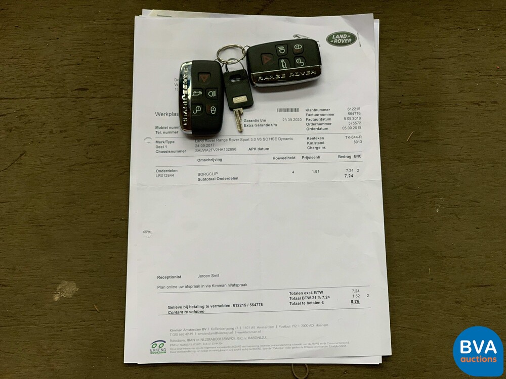 Land Rover Range Rover Sport 3.0 V6 Supercharged HSE 381pk 2017, TK-644-R