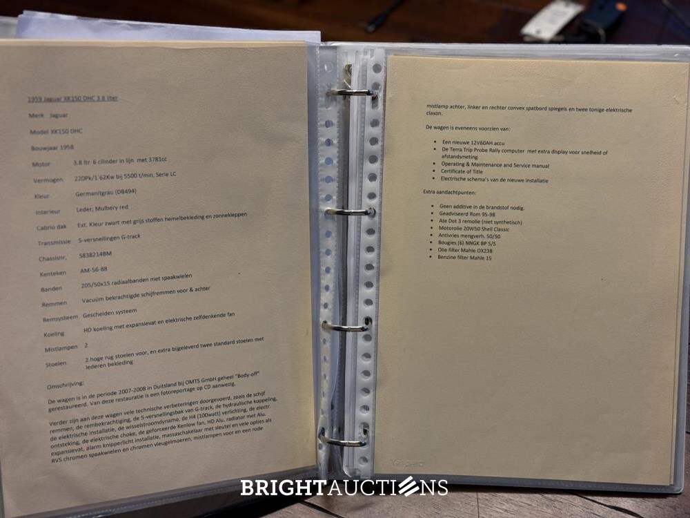 Jaguar XK150 3.8 DROP HEAD Coupe 6-in-lijn 220pk 1959 Cabriolet XK-serie XK 150, AM-56-88
