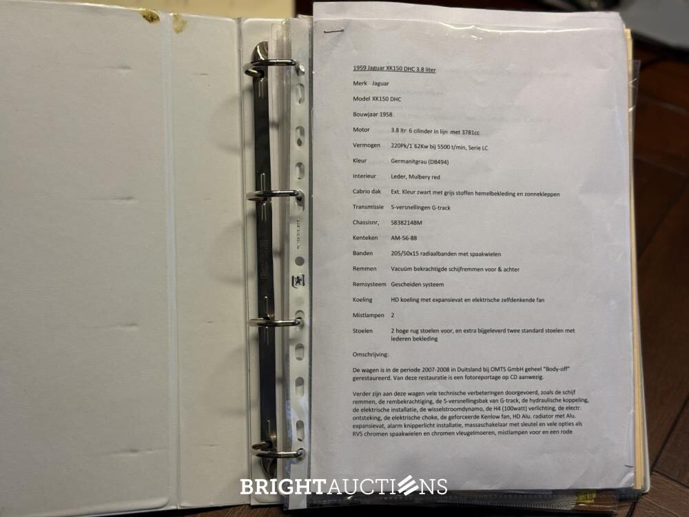 Jaguar XK150 3.8 DROP HEAD Coupe 6-in-lijn 220pk 1959 Cabriolet XK-serie XK 150, AM-56-88