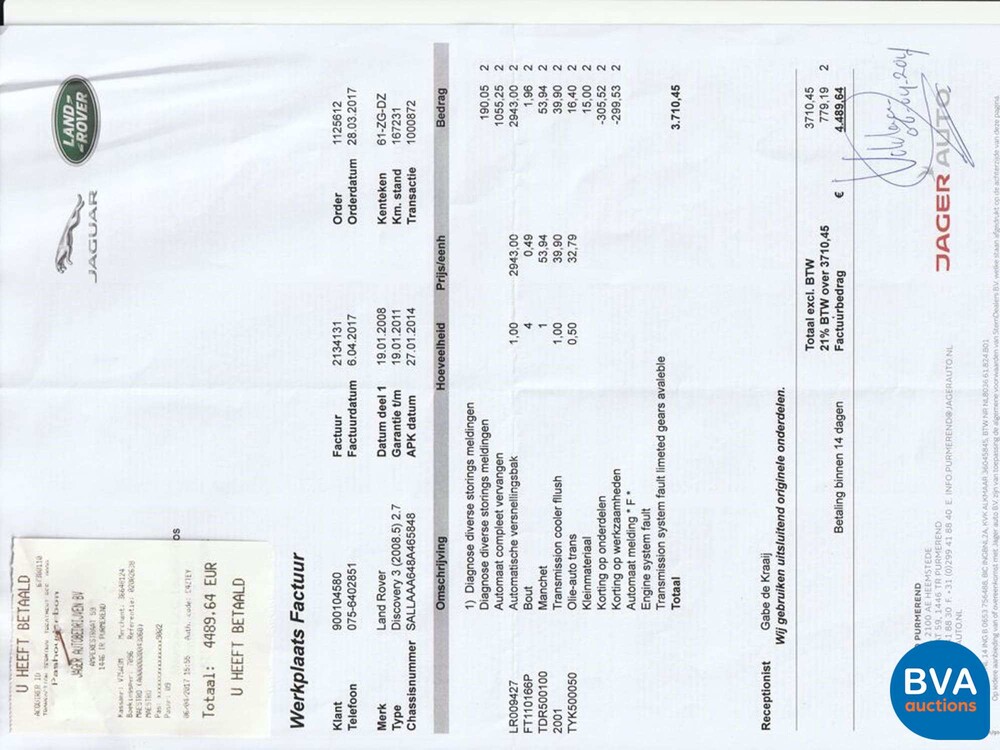 Land Rover Discovery 2.7 TdV6 S 190pk 2008 -Org NL-, 61-ZG-DZ.