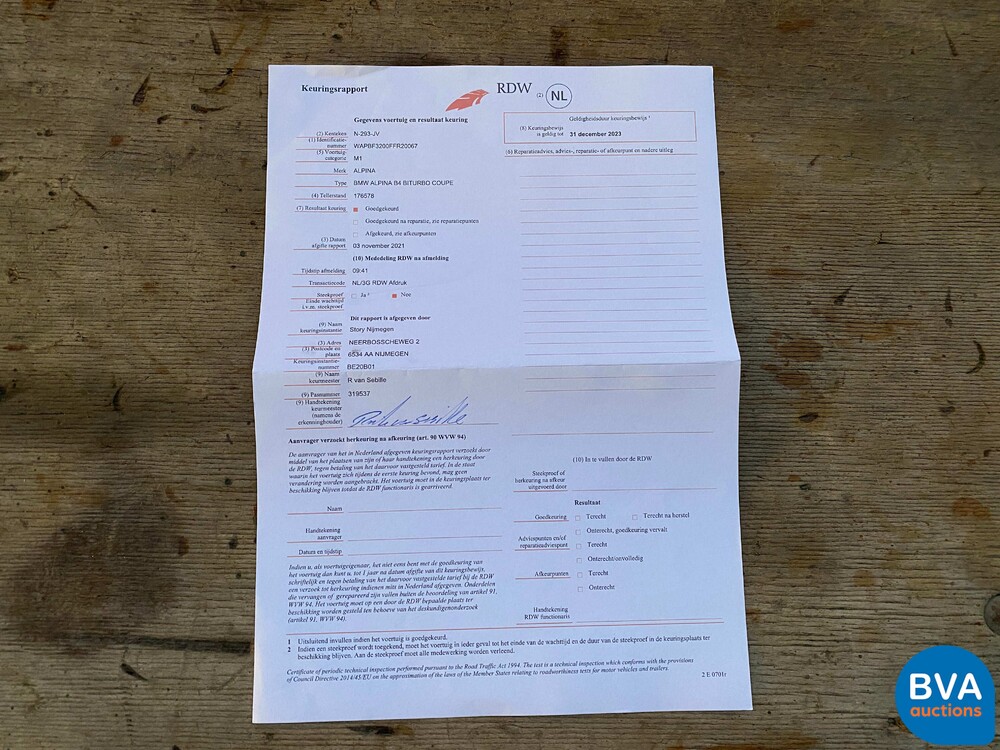 BMW ALPINA B4 Bi-Turbo 2015 409PK/600Nm F32 NL Zulassung.