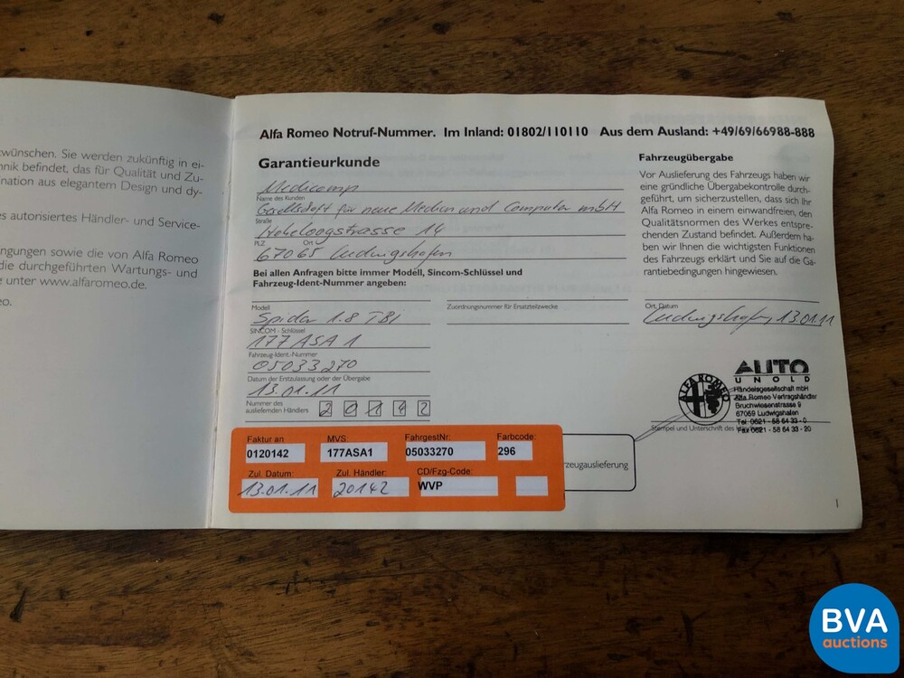 Alfa Romeo Spider 1750 TBI Sport 200hp 2011, 6-TKB-68.