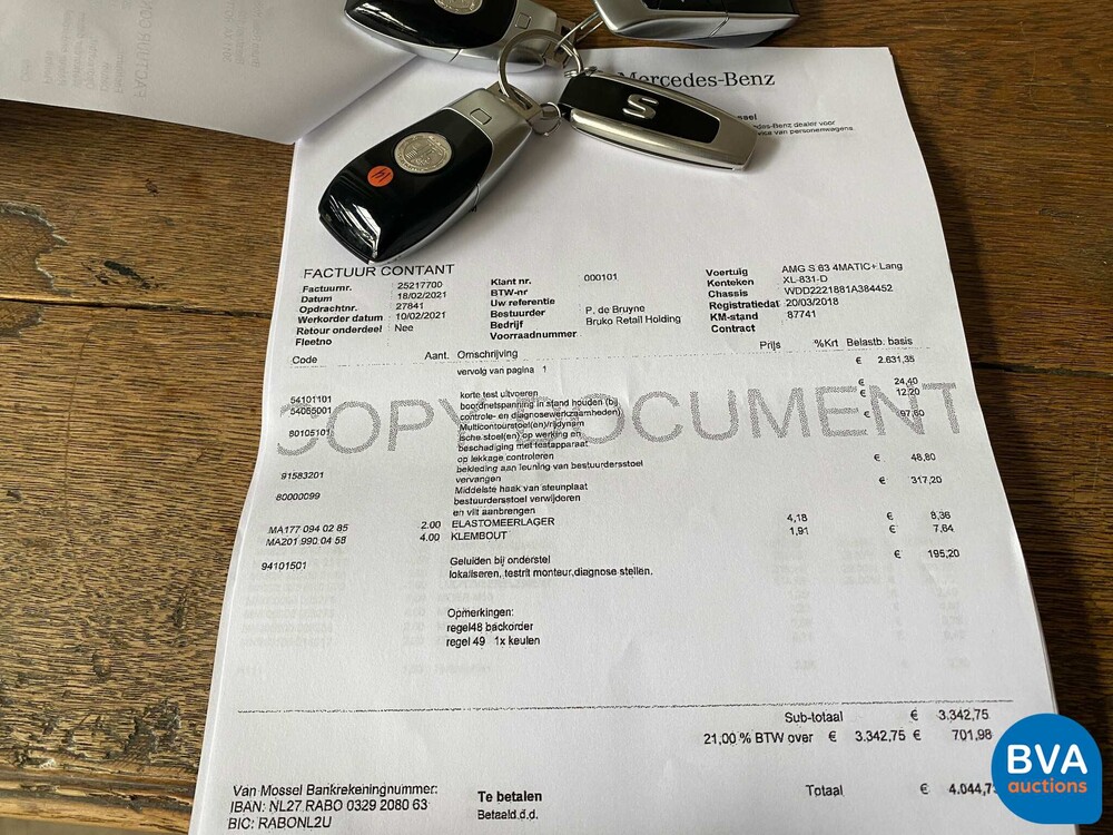 Mercedes-Benz S63 AMG Long 612pk 4Matic+ Premium Plus S-class 2018, XL-831-D.