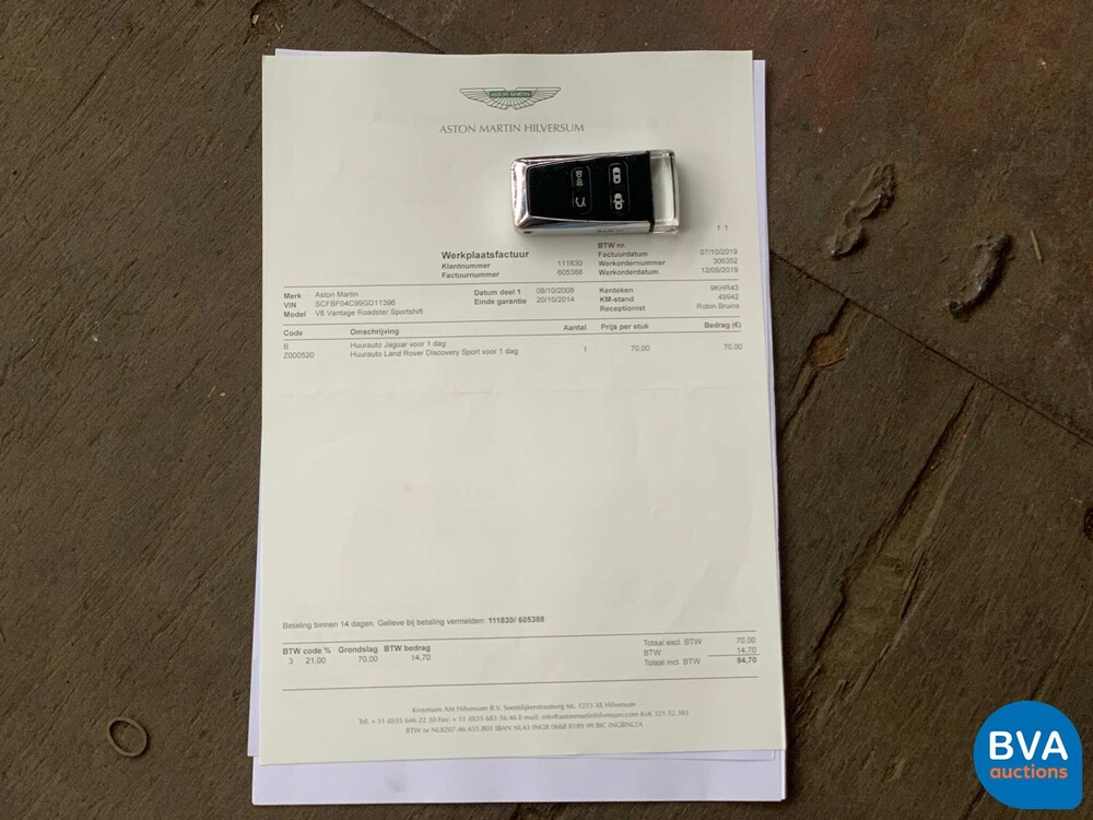 Aston Martin V8 Vantage Roadster 4.7 V8 Sportshift 426hp 2008, 9-KHR-43.