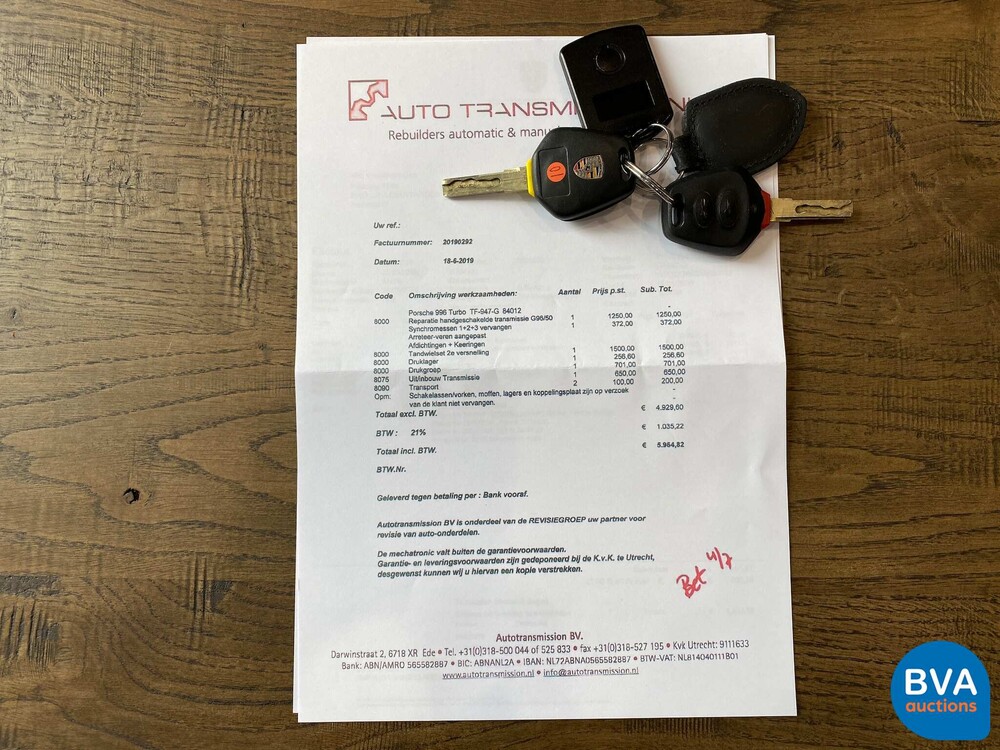 Porsche 9113.6 Coupe Turbo 996 420pk 2003, TF-947-G.