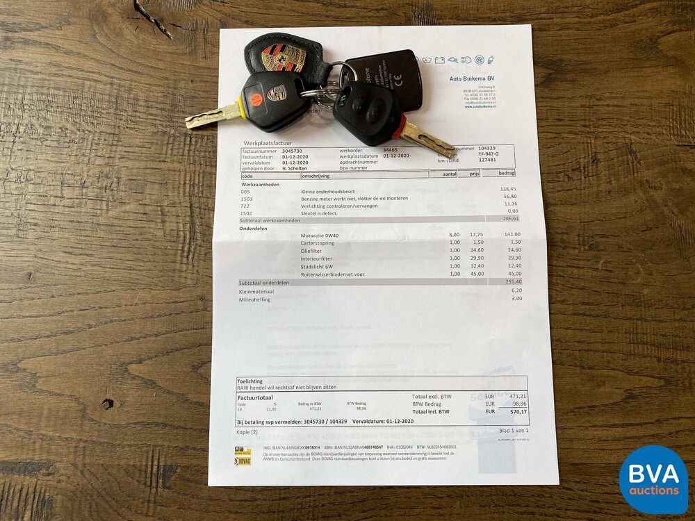 Porsche 9113.6 Coupe Turbo 996 420pk 2003, TF-947-G.