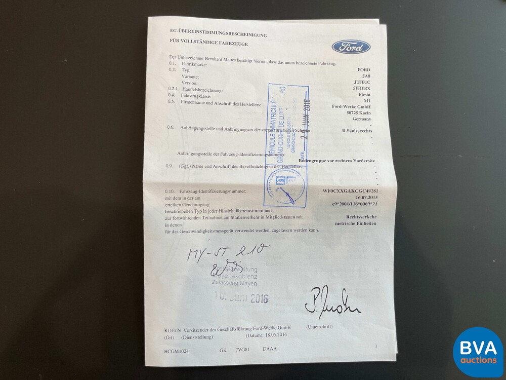 Ford Fiesta ST 182 PS 2016.