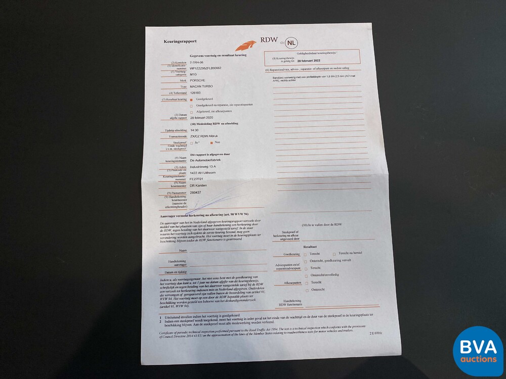 Porsche Macan Turbo PDK 400PS 3.6 CARBON 2014 -Org NL-, 7-TRH-06.