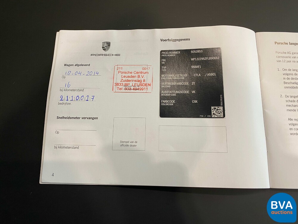 Porsche Macan Turbo PDK 400PS 3.6 CARBON 2014 -Org NL-, 7-TRH-06.