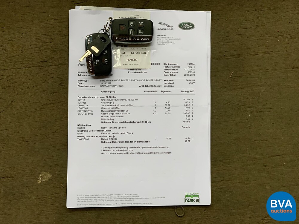 Land Rover Range Rover Sport 3.0 V6 Kompressor HSE 381 PS 2017, TK-644-R.