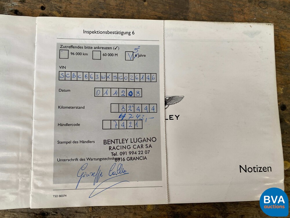 Bentley Continental GT6.0 W12 560 PS 2004.