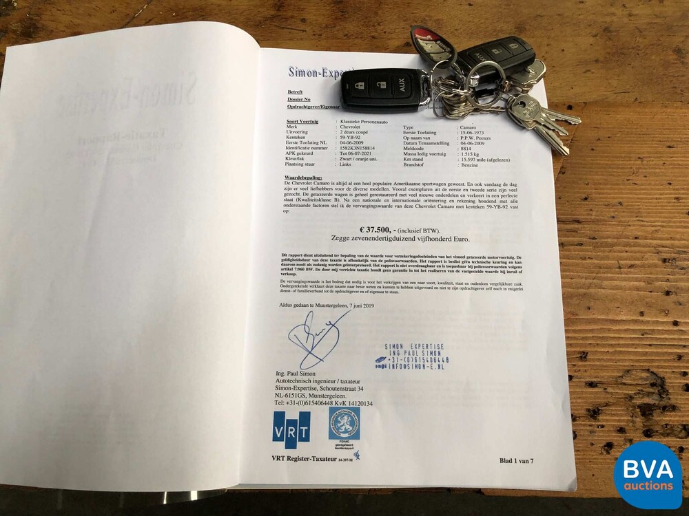 Chevrolet Camaro 326pk 1973, 59-YB-92