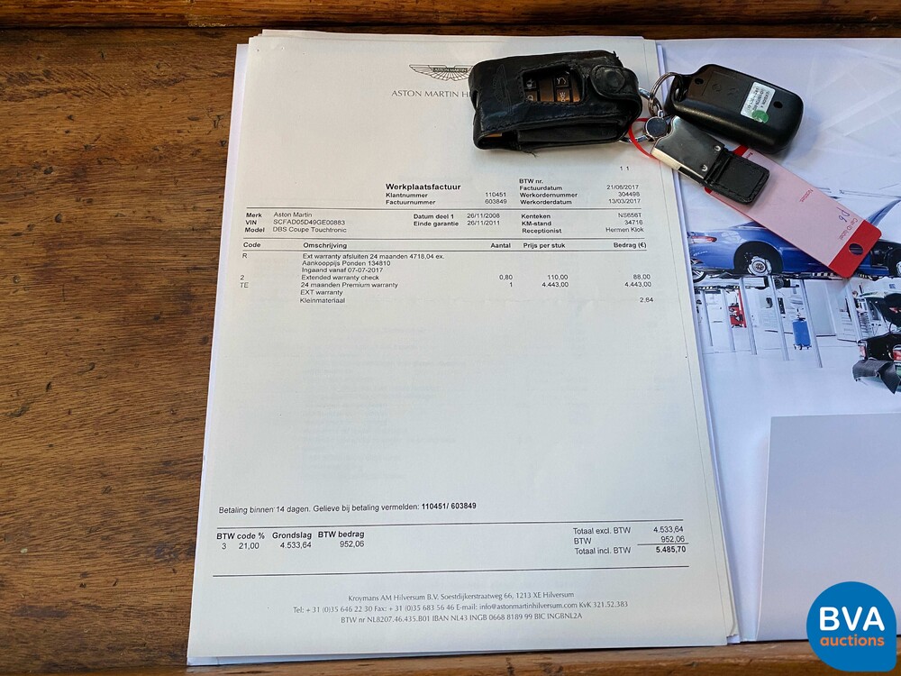 Aston Martin DBS 6.0 V12 517pk Coupe 2008, NS-656-T.