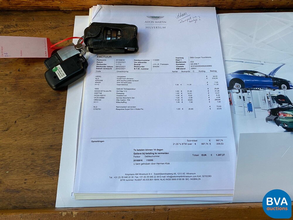 Aston Martin DBS 6.0 V12 517pk Coupe 2008, NS-656-T.