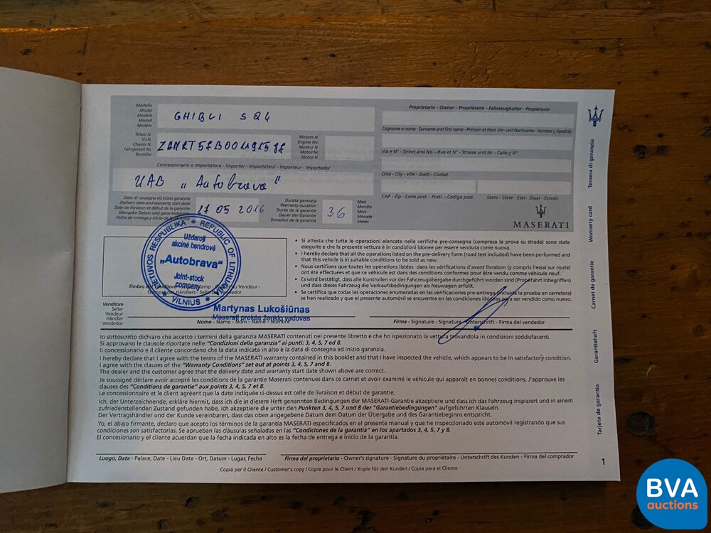 Maserati Ghibli Gran Sport SQ4 411pk 2016, N-667-GD