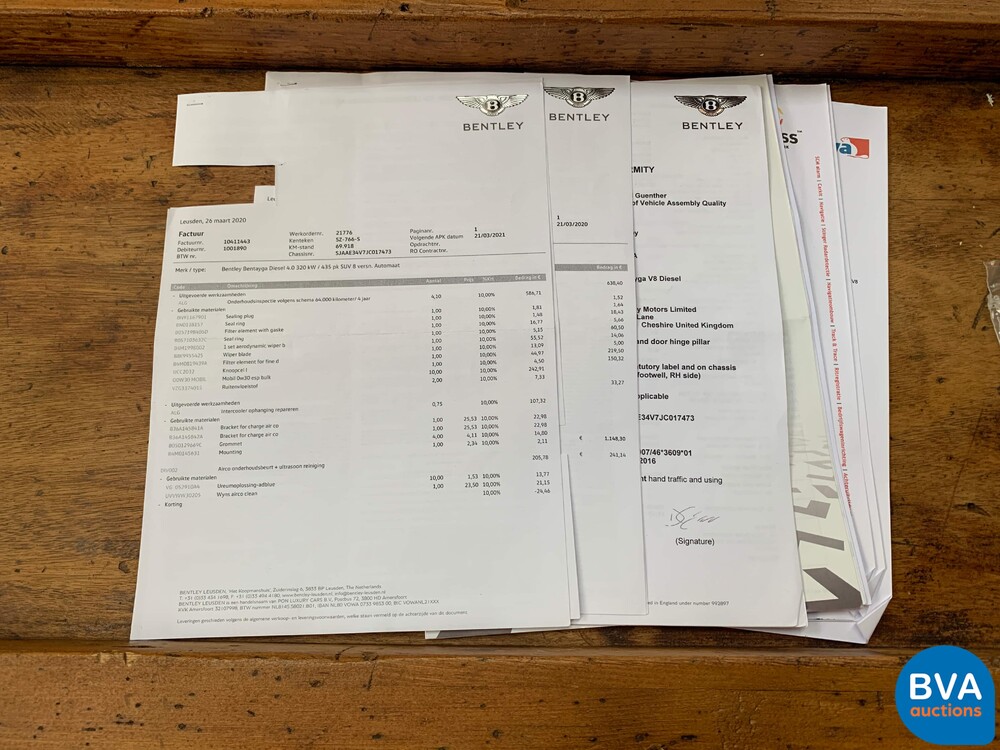 Bentley Bentayga V8 435pk 7-PERSOONS 2017, SZ-766-S