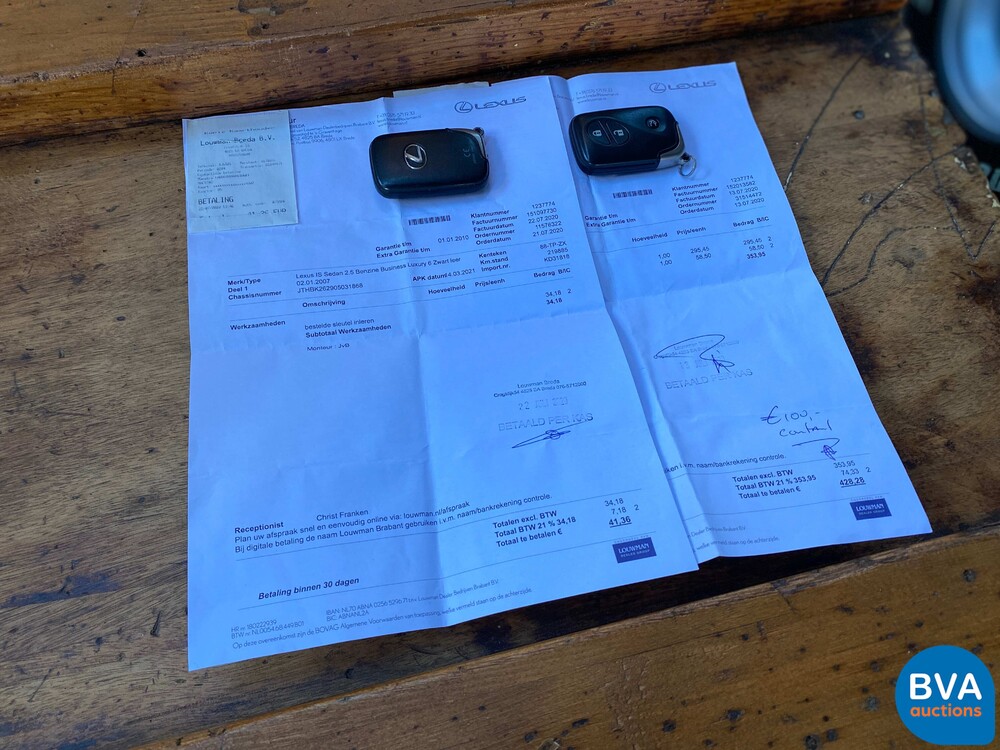 Lexus IS 250 Business Luxury 208pk 2007 -Org. NL-, 88-TP-ZX