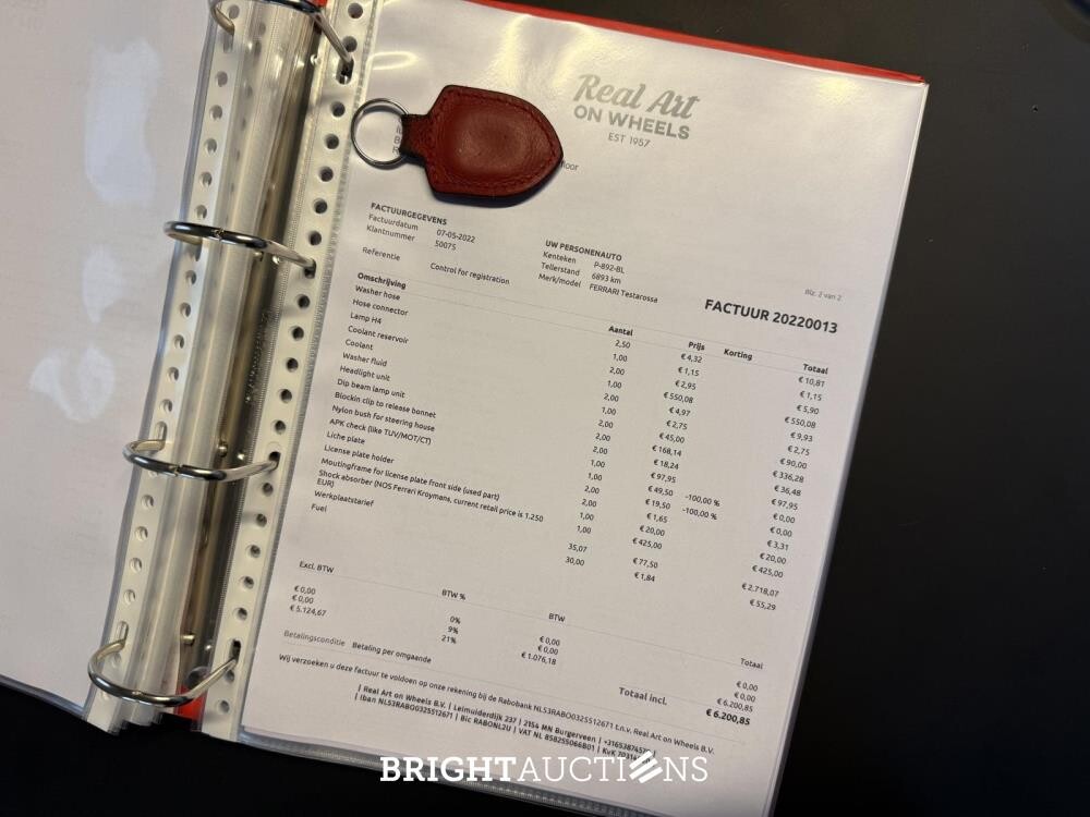 Ferrari Testarossa Monospecchio 4.9 F110 390hp Flat-12 1985, NL Nummernschilder