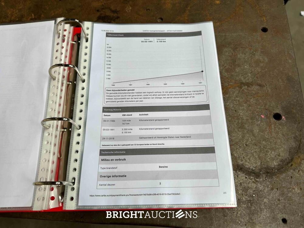 Ferrari Testarossa Monospecchio 4.9 F110 390hp Flat-12 1985, NL Nummernschilder