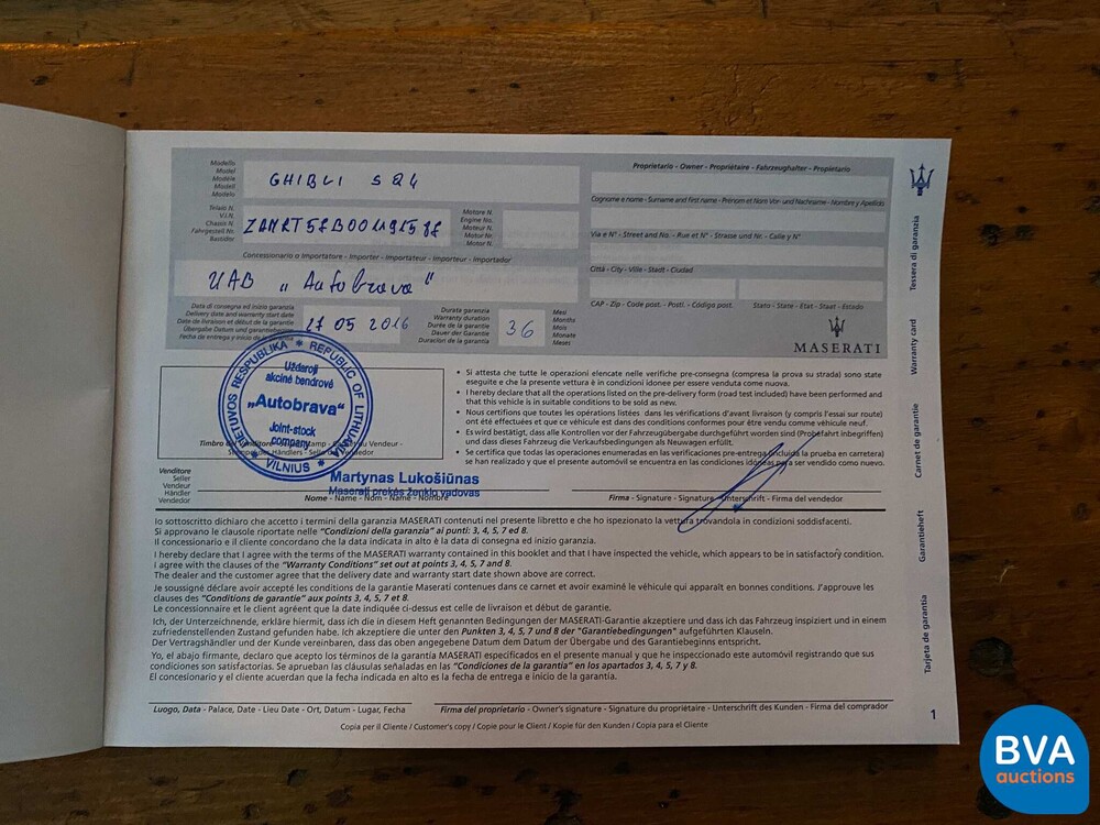 Maserati Ghibli Gran Sport SQ4 411pk 2016, N-667-GD