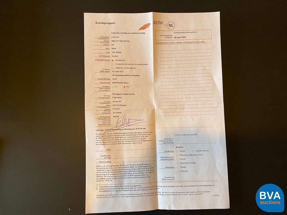 BMW 114i M-Sport 1er-Reihe 102PS 2013 -Org. NL-, 1-KDD-61.