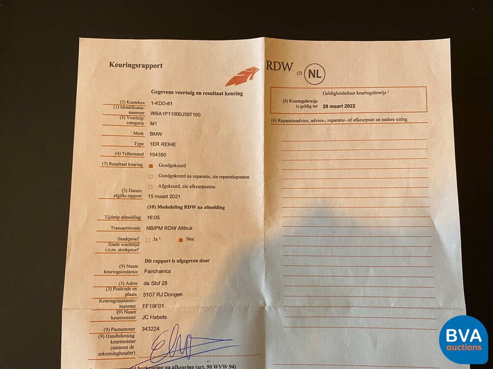 BMW 114i M-Sport 1er-Reihe 102PS 2013 -Org. NL-, 1-KDD-61.