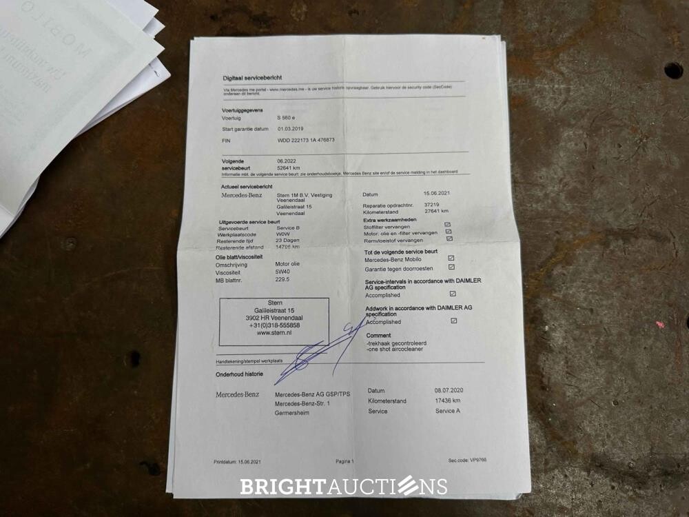 Mercedes-Benz S560e Lang AMG Premium 3.0 V6 469pk 2019 S-Klasse, J-049-NF